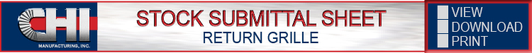 Return Grille Submittal